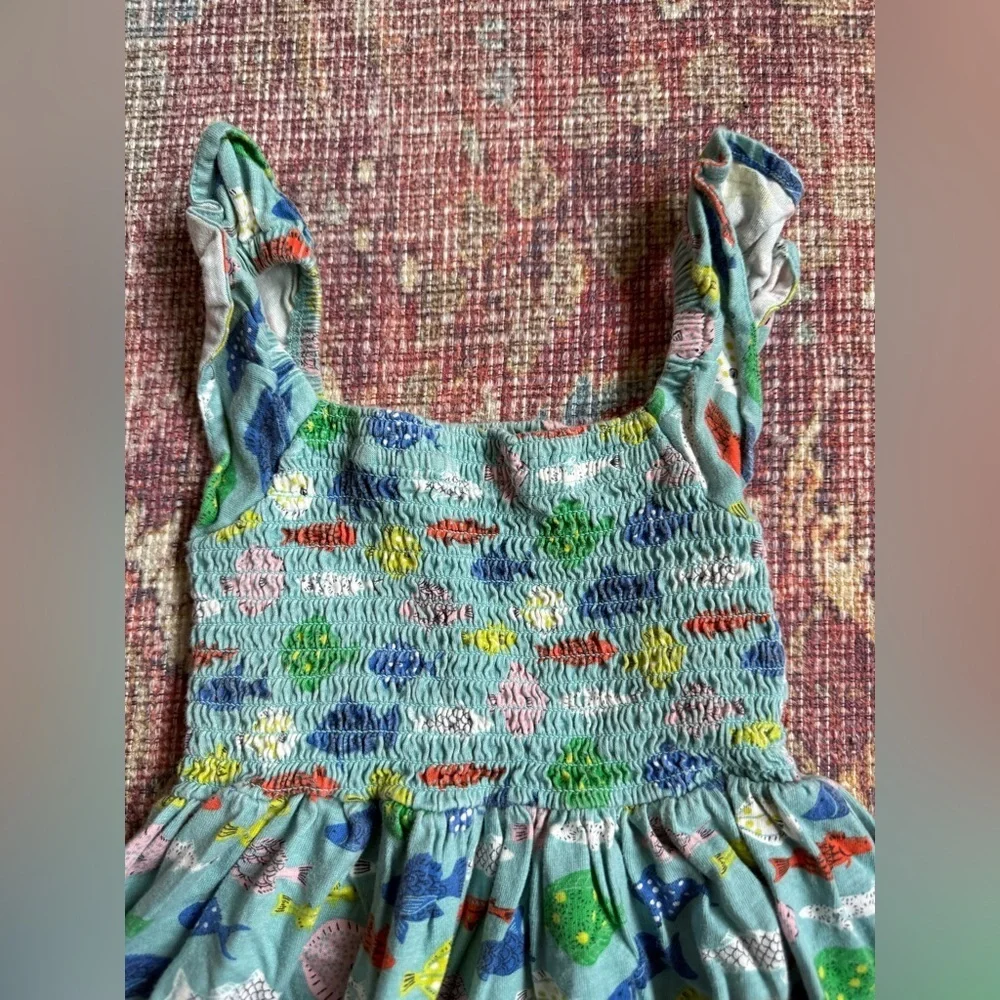 Mini Boden 2-3yr Colorful Fish Print Kids Dress